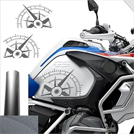 2 Stickers Compatible with Side Walls Tank Motorcycle R 1200 1250 GS Adventure LC (Graphite)