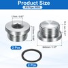 sourcing map 2Pcs M33x2 Inner Hex Head Pipe Fitting Plug,