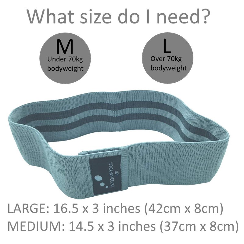 MyYogaWheels | Premium Grey Resistance Hip Band | Thick and
