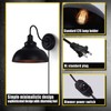 Lightess Dimmable Wall Sconce Plug in, Industrial Farmhouse Sconce with