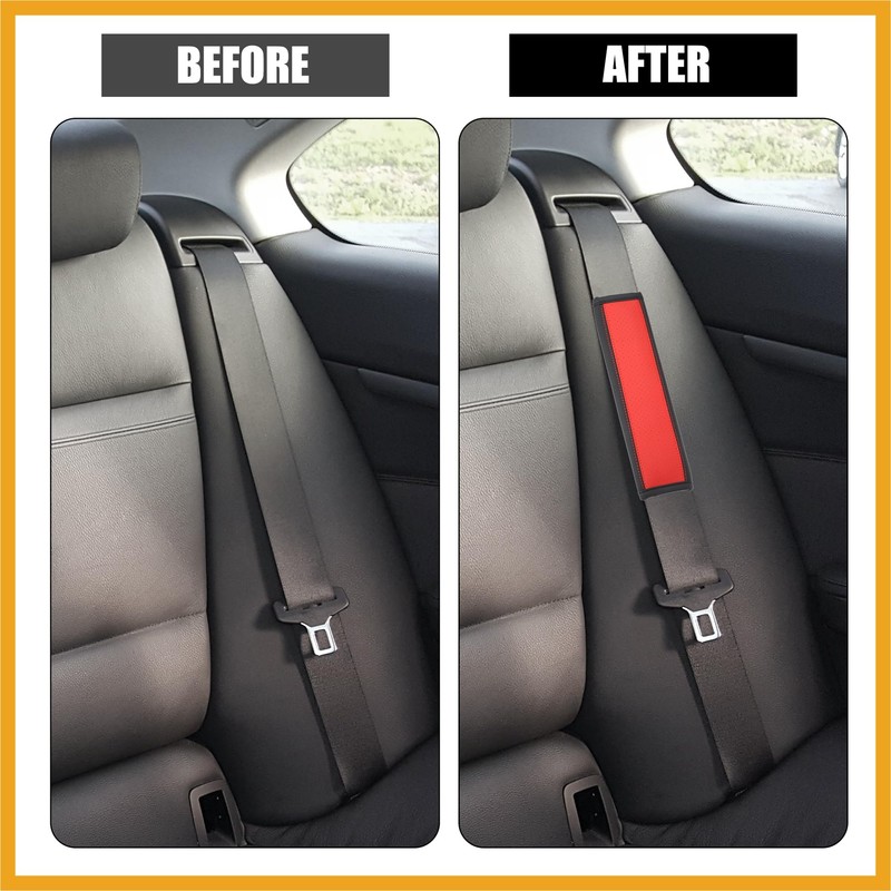 Partuto 2pcs Universal Seat Belt Shoulder Pad Car Safety Strap