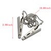 ZYAMY 2pcs Dental Bib Clips Metal Napkin Clip Chain Keep
