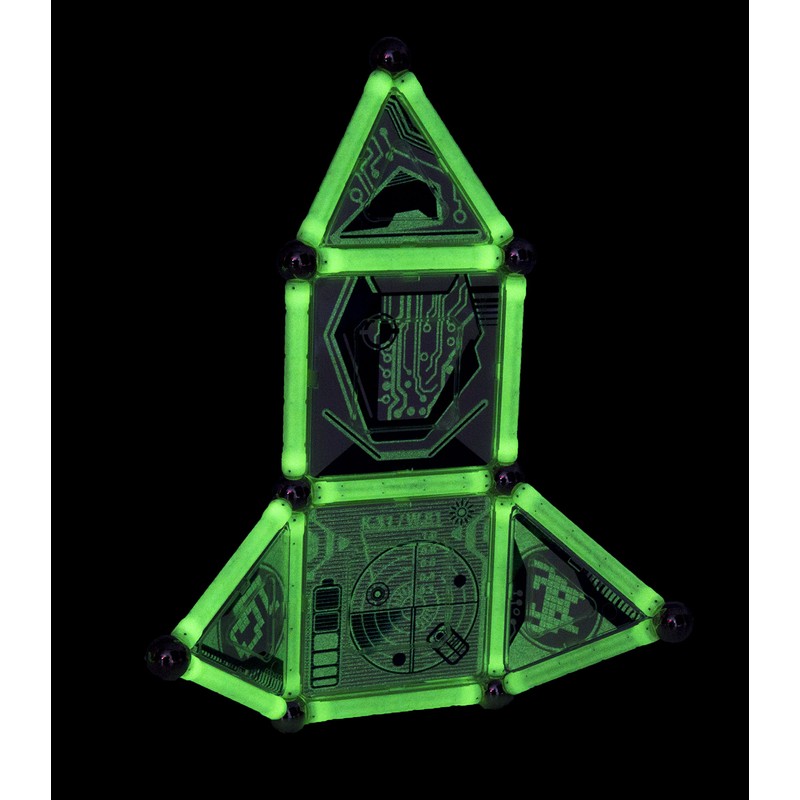 Geomag 332 Kids Panels Glow Space, 76-teilig