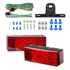 AveneMark 2PCS LED Trailer Lights Kit,Low Profile Rectangular LED Trailer Lights 12V LED Stop Tail Turn Signal Side Marker Light for Boat Trailer Truck Marine