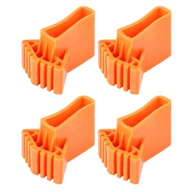 SUIOPPYUW 4pcs Cow Tendon Foot Pads Prevent Accidents Floors Safe Just Cover Directly On Foot of Ladder ABS Orange Foot Covers
