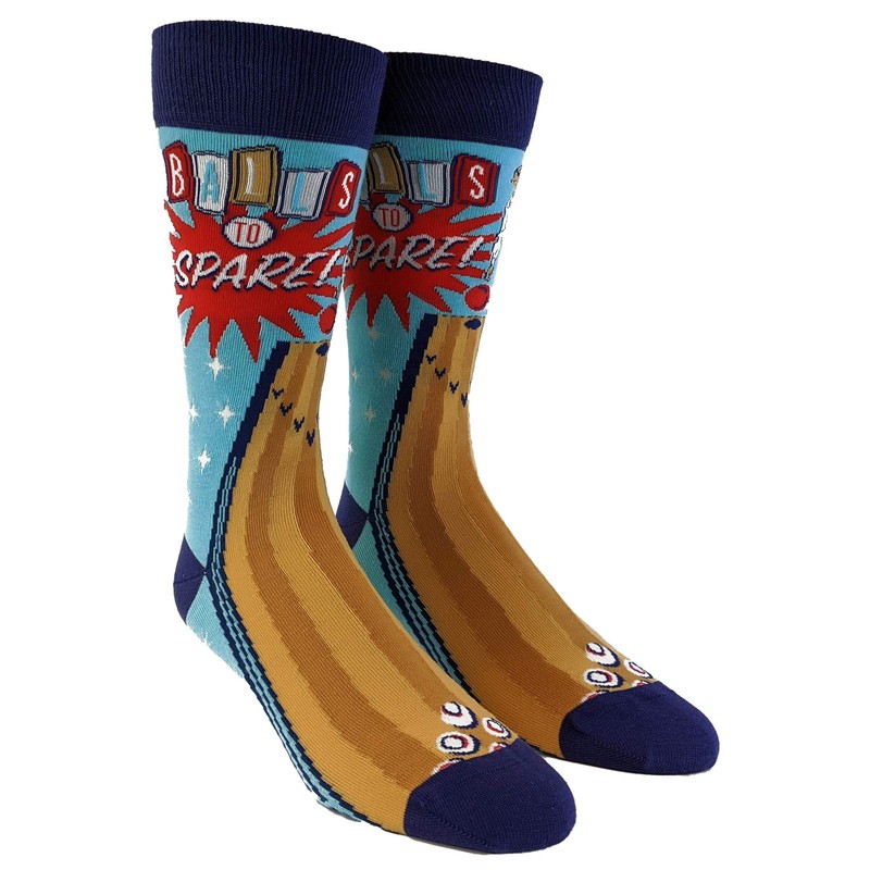 Calcetines para hombre con diseño de bolos divertidos y divertidos,