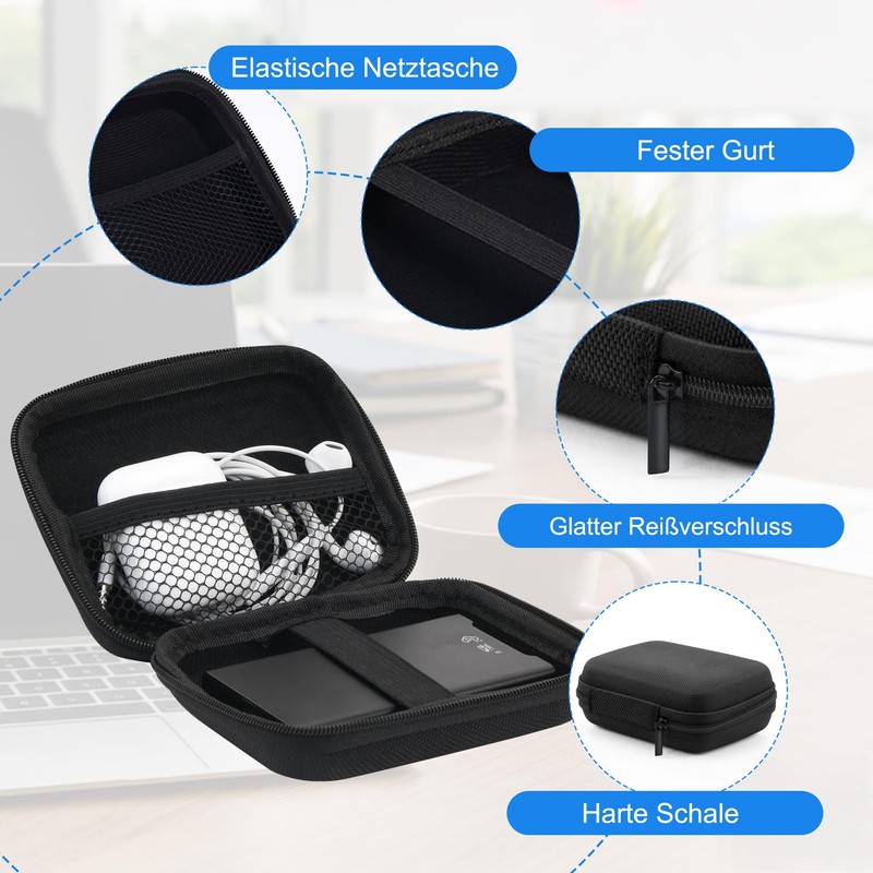 Sanrolax E10 E16 Mini Label Printer Bag, Hard Case, Small