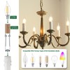 Candelabra E12 Light Socket,Length Adjustable Ceramic Bulb Socket for Chandelier