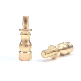 ECUDIS Lamp Shade Brass Risers Lamp Finial Extender, 2 Pack (Brass, 1 Inch)