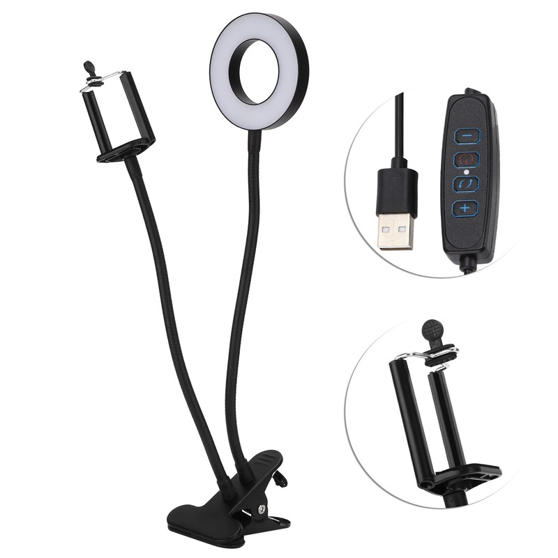 Ring Light 3.5 Inch Selfie Makeup Fill Light Double Bracket