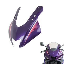 GFARDMOTO Motorcycle Front Nose Upper Cowl Fairing Compatible with Yamaha YZF R3 YZF R25 YZF-R3 YZF-R25 2019-2024 Motorcycle Headlight Cowl Mask Cover Nose Front Head Cowl (Purple)