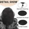 Oseti Drawstring Curly Wavy Ponytail Extension for Black Women, 14inch