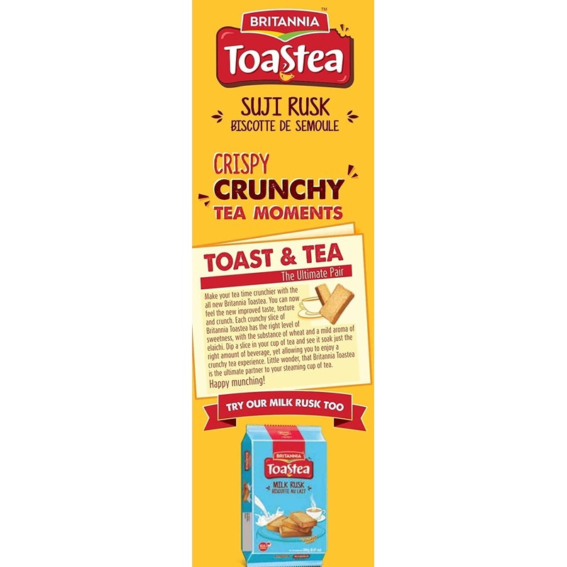 Britannia Toastea Suji Rusk 10.75oz (305g) - Biscotte De Semoule