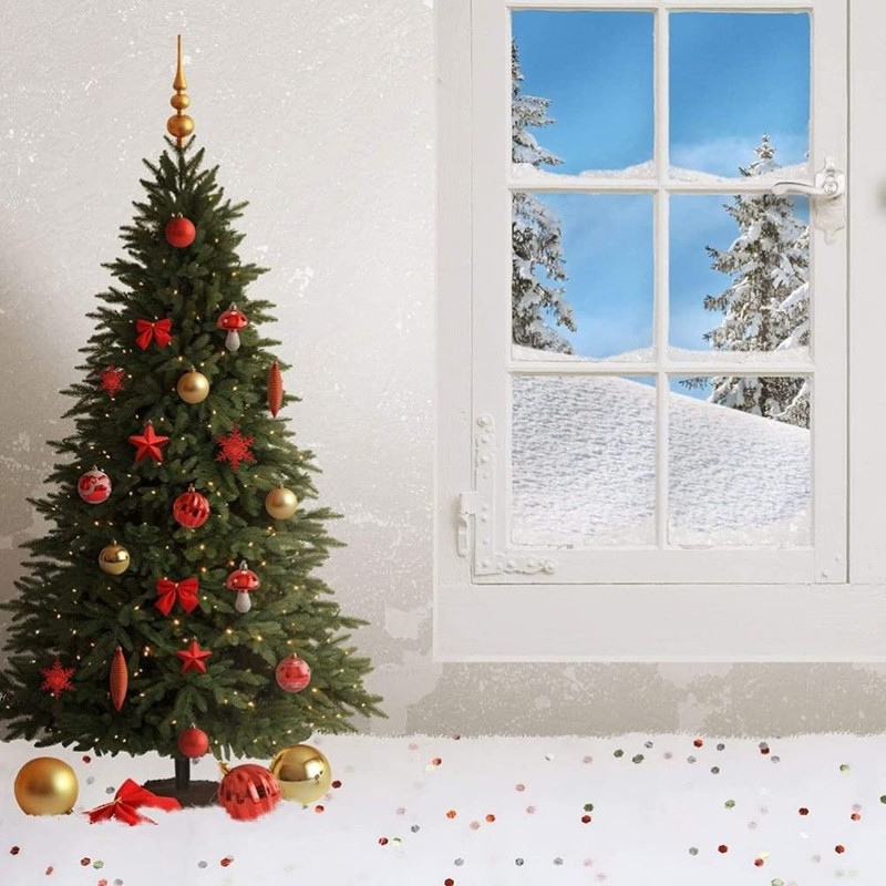 ARBUTUS Artificial Snow Artificial Snow Blanket, Fake Snow Rug with