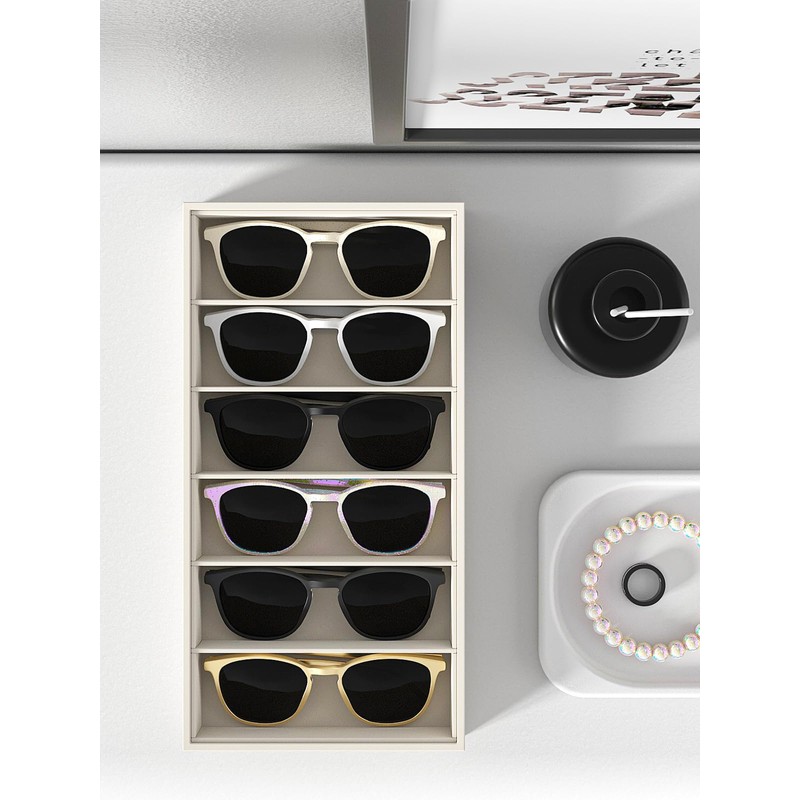 Ausalivan Sunglass Organizer Tray,Eyeglass Storage for Multiple Glasses,Jewelry and Sunglasses