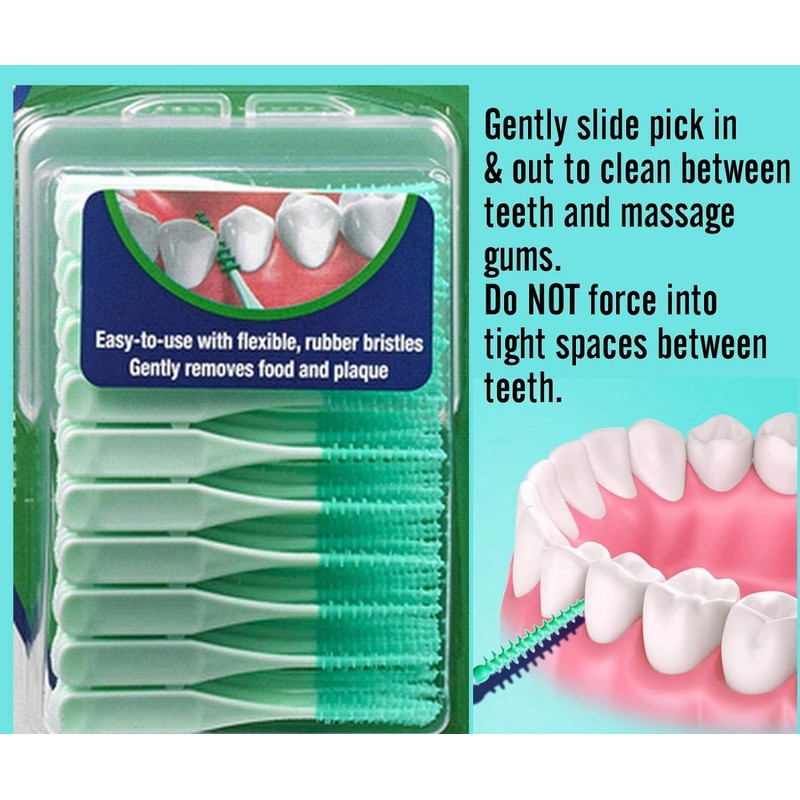 ALAZCO 160pcs Premium Soft Bristle EaseBetween Gentle Picks Flexible Rubber