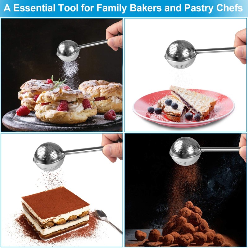 2 Pcs Bakers Dusting Wand for Sugar Flour and Spices,