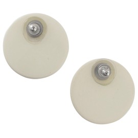 Button Pierced Earrings Pink White Marbled Resin Round Earrings For Women Set