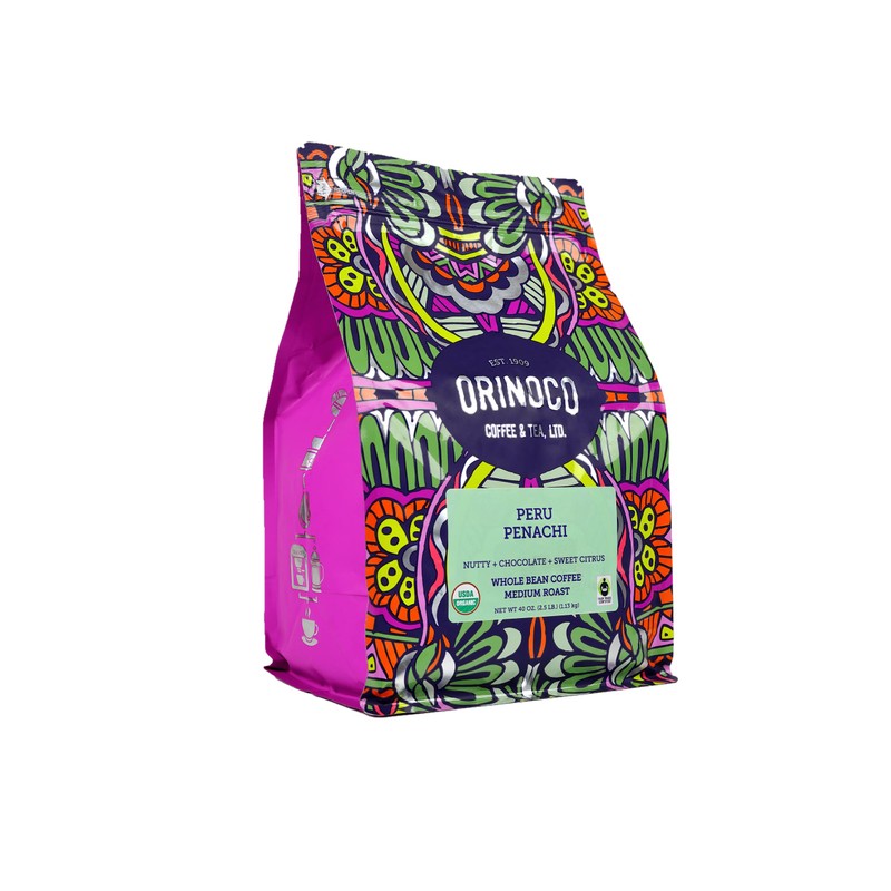Orinoco Organic Fair Trade Peru 2.5lb bag, Medium Roast, Whole