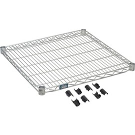 Nexel Additional Wire Shelf for Wire Shelving Units, 600-800 lb Capacity, 24"W x 30"L, Silver Epoxy Finish