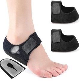 JINJUMEI 2 pieces breathable heel pad shoes, heel pad insoles gel, heel protection pad, comfortable and breathable heel pad for heel protector for heel analgesia relief