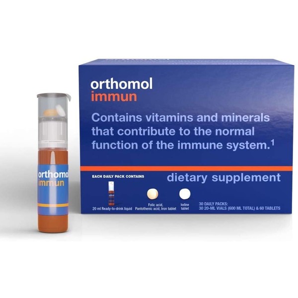 Orthomol Immun – Immune Multi-Support with Vitamin A, B, C, D, E, K, Zinc, Iodine and More Daily Vitamins in Vial with Capsules, 30-Day Supply, Supports Healthy Immune System, for Men, Women