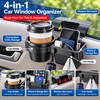 Car Cup Holder & Phone Organizer for Side Door Storage