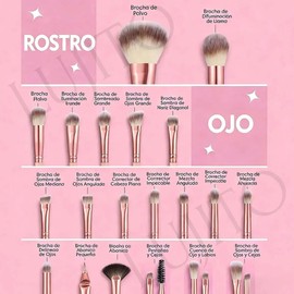 40pcs Brochas Maquillaje Profesional Esponjas Neceseres