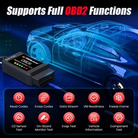 [Plus] ELMconfig ELM327 OBD2 USB Adapter for Windows, OBD2 Scanner Diagnostic Coding Tool with MS-CAN/HS-CAN Switch for Ford Lincoln Mazda Mercury Series Vehicles