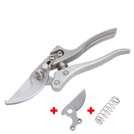 Secateurs, LINZI Bypass Pruning Shears 210mm with Extra Blade and Spring, SK-5 Steel Blades 15mm Cutting Capacity, Garden Manual Pruners Scissors for Branches and Twigs 651108
