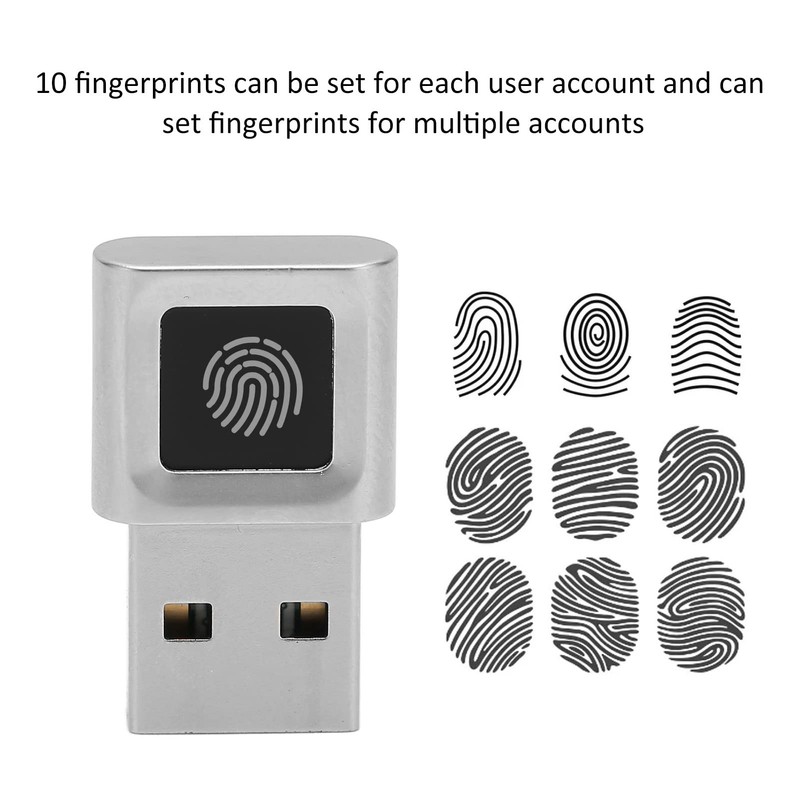 USB Fingerprint Reader, Mini Fingerprint Scanner Window Hello Biometric Finger