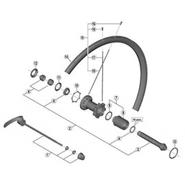 Shimano WH-RS700-C30-TL-R Y0D298030 Repair Parts, Hub Shaft Assembly (Ball Spacing 5.1 inches (130 mm)