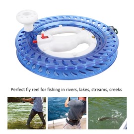 Agatige Fishing Line Reel,Wire Wrapping Reel ABS Multifunction Sea Fishing Wheel Hand Fly Line Fishing Reel Accessory Fishing Line Spooler Reel Wire Roller for Freshwater and Saltwater(Blue)