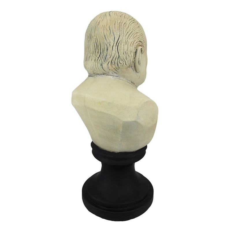 Things2Die4 Molded Plaster Winston Churchill with Cigar Bust Statue