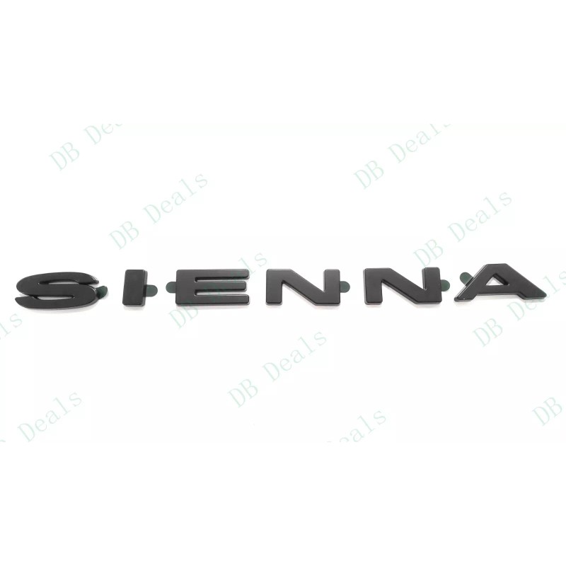 Sienna OVERLAY Rear Liftgate Matte Black SIENNA Letter Logo Emblem