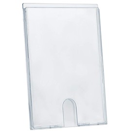 Acrimet Sign Holder A5 Memo Size, Self Adhesive Tape for Wall Mount (Plastic) (9” x 6 6/8”) (2 Pack) (Clear Crystal Color)