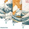 Lunerfex Artistic Cat Shower Curtain Set Iconic Wave Design Waterproof