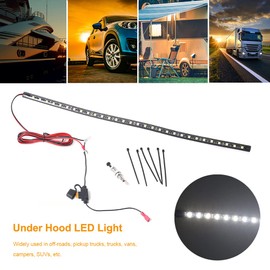 GreceYou Under Hood LED Light Kit, Waterproof 12V 30LEDs Car LED Lights Bars Car Underhood Work Light Strip with Automatic On/Off -Universal Fits Any Vehicle (white, 52cm/20.47inch)