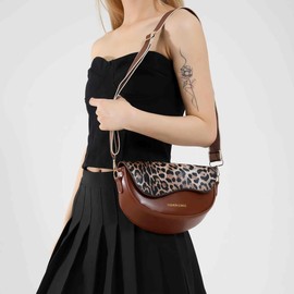 leopard print purse crossbody bags for women, trendy small shoulder bag for women, brown cheetah purse handbags, bolsos para mujeres, Blue