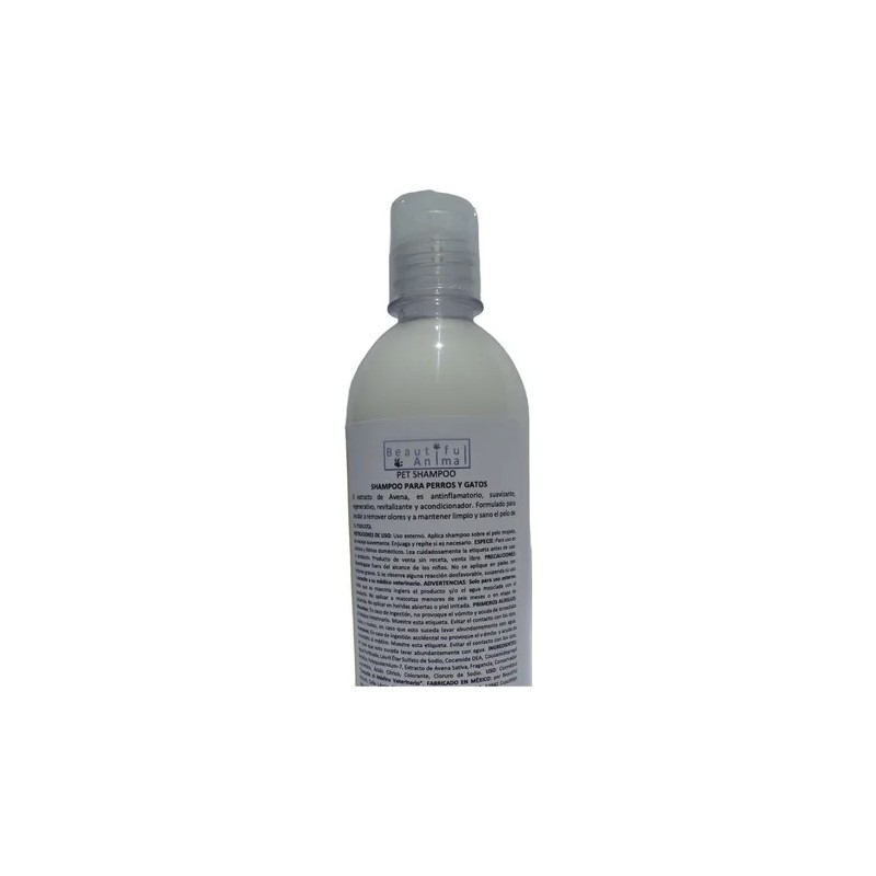 Shampoo Perro Con Extracto De Avena Beautiful Animal 500 Ml.