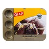 Glad Cupcake and Muffin Pan â Premium Non-Stick Oven Bakeware, Whitford Gold, 12-Cup