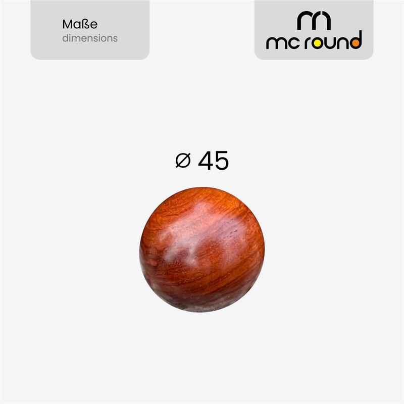Two Elegant Maidu Wooden Balls 45 mm for Relaxing Hands