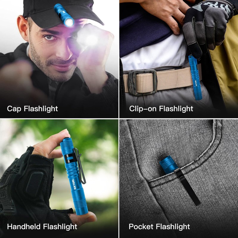 HATORI Led Flashlight Small Super Bright Handheld Flashlights High Lumens