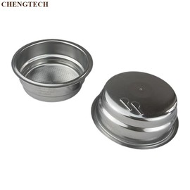 CHENGTECH 51mm Double Cup (Dual Wall/Pressurized) Espresso Filter Basket for Delonghi/SMEG