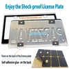 BGGTMO Clear License Plate Covers- Black Car Tag Frame, Unbreakable