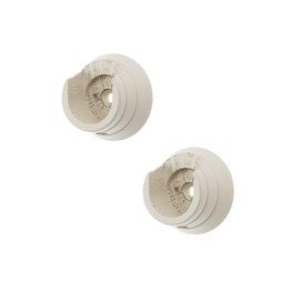 Swish Romantica 28mm Wooden Curtain Pole Recess Brackets, 1 Pair, Panna Cotta