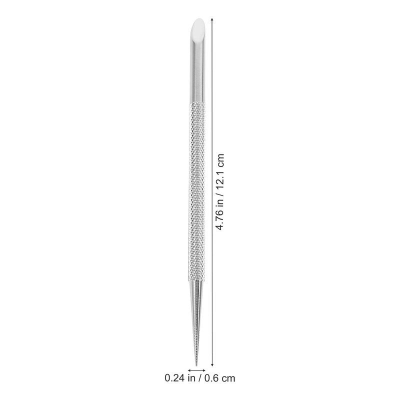 Beavorty 2pcs Stainless Steel Cuticle Pusher Nail Cleaner Remover Cutter