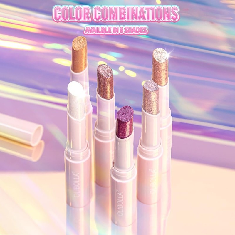 LiangNiShi Eyeshadow Stick, Multi-Color, Glitter Stick, Teardrop Bag Make, Highly