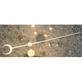 kranker clocks USA vintage neon electric clock seconds hand 10 1/2 long crescent moon new re make