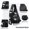 TUDEQU Sling Bag for Women,8 Pockets Sling Bag One Strap